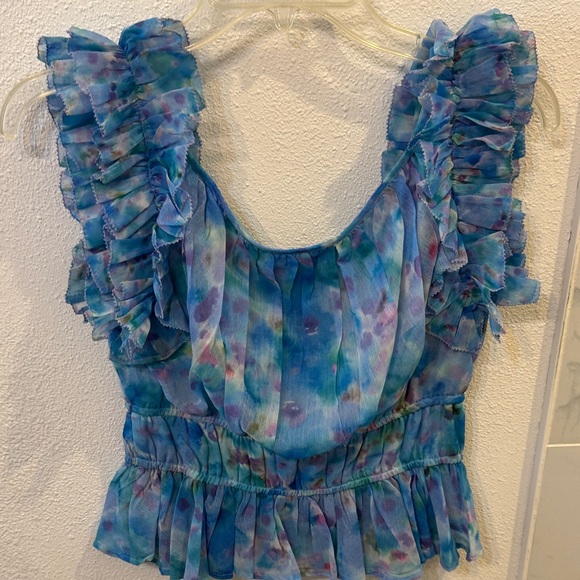 French Connection Multicolor Ruffled Blouse - Picture 4 of 4